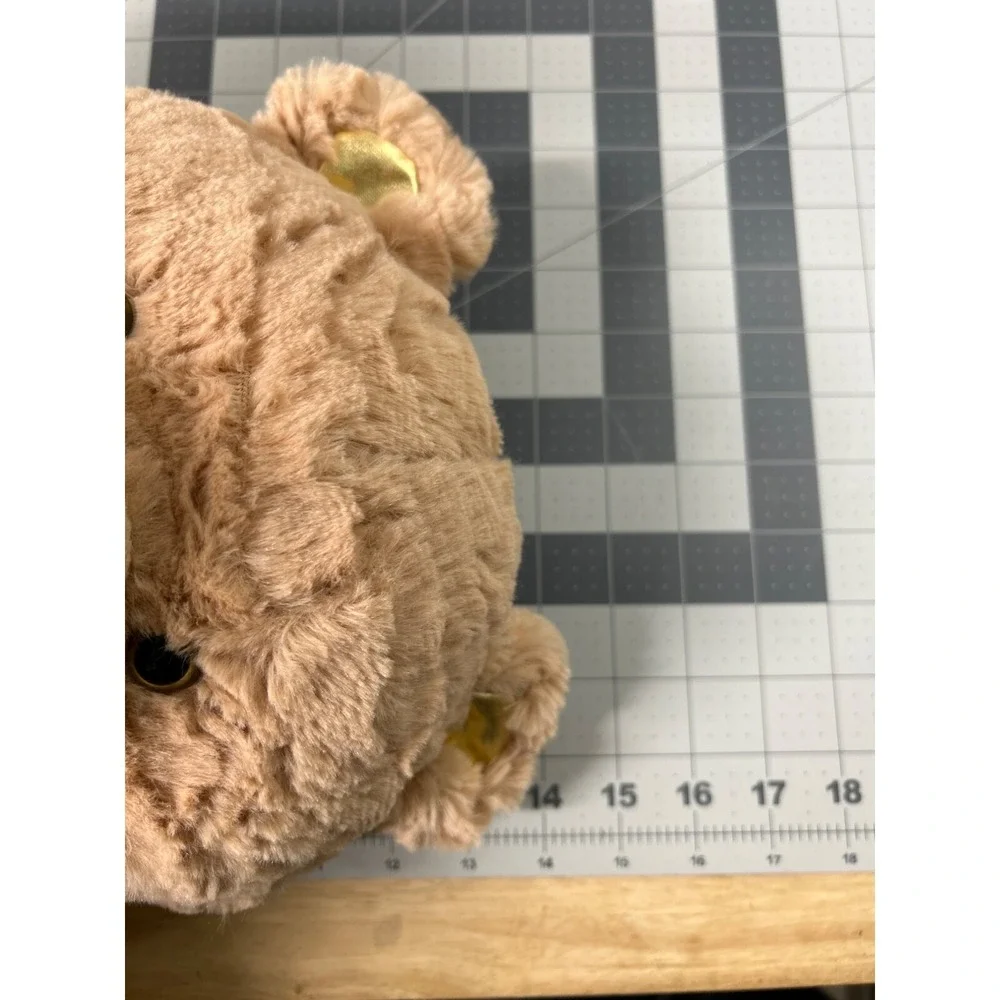 Animal Adventure 2017 Brown Bear Gold Nose Feet Ears Soft Cuddly 14 inches